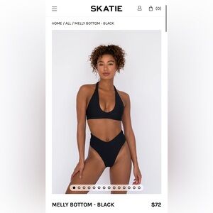 Skatie Melly Black Bikini Bottoms - XS